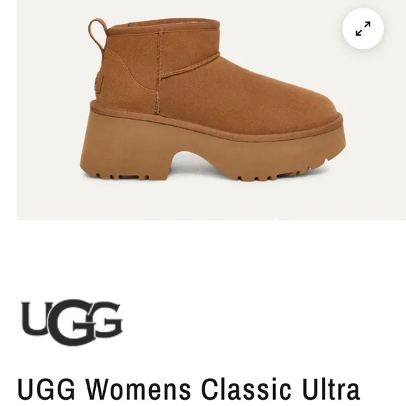UGG Women's Classic Ultra Mini New Heights Boots - Chestnut - Picture 4 of 7